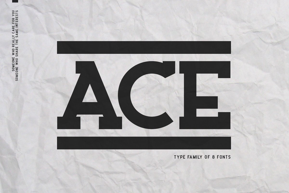 Пример шрифта Ace Serif